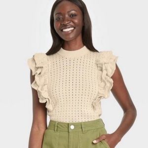 Who What Wear Ruffle Sweater